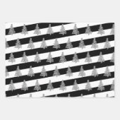 Elegant kerstboompatroon gestript inpakpapier vel (Voorkant 3)