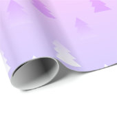 Elegant kerstboompatroon holografisch cadeaupapier (Rol Hoek)