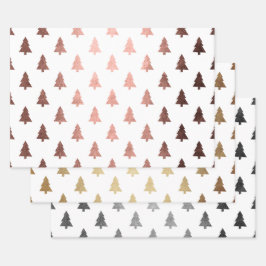 Elegant kerstboompatroon inpakpapier vel