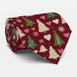 Elegant Kerstboompatroon  Stropdas