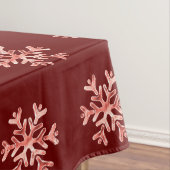 Elegant kerstboomschilfers Pattern Red Tafelkleed (Voorbeeld)