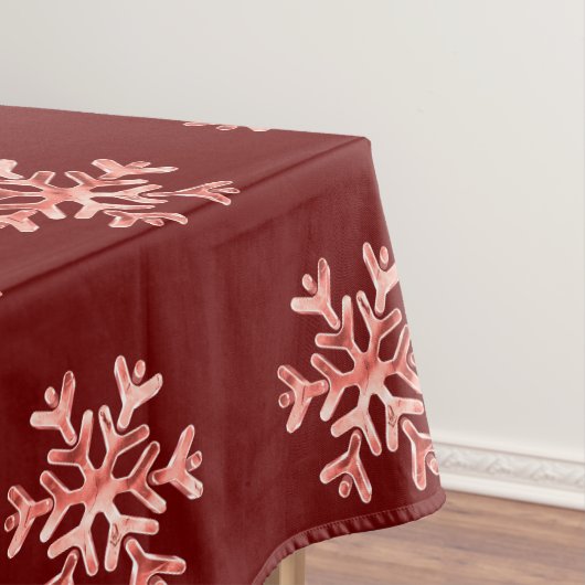 Elegant kerstboomschilfers Pattern Red Tafelkleed (Voorbeeld)