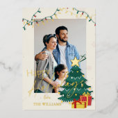 Elegant kerstboomster Prettige feestdagen (Voorkant)