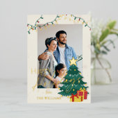 Elegant kerstboomster Prettige feestdagen (Staand Voorkant)