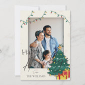 Elegant kerstboomster Prettige feestdagen Kaart (Voorkant)