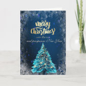 Elegant, kerstboomsterren Corporate Feestdagen Kaart (Voorkant)