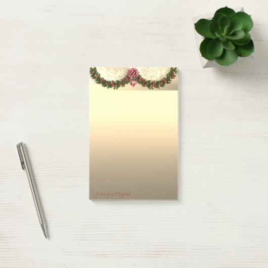 Elegant kerstboomtak - Gepersonaliseerd Post-it® Notes (Kantoor)