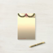 Elegant kerstboomtak - Gepersonaliseerd Post-it® Notes (Op bureau)