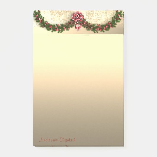 Elegant kerstboomtak - Gepersonaliseerd Post-it® Notes (Voorkant)