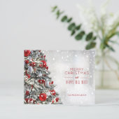 Elegant kerstboomvakantie-Briefkaarten Feestdagenkaart (Staand voorkant)