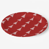 Elegant kerstboomvakantiedeeg papieren bordje (Gekanteld)