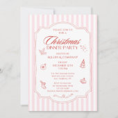 Elegant Kerstborrel Bedrijfsfeest Kaart (Voorkant)