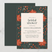 Elegant kerstbotanisch groen Vrijgezellenfeest Kaart (Voorkant / Achterkant)