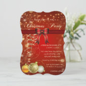 Elegant kerstboxen, Bow Corporate Party Kaart (Staand voorkant)