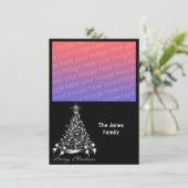 Elegant kerstbriefje Foto Flat Holiday Kaart (Staand voorkant)