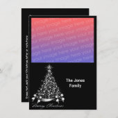 Elegant kerstbriefje Foto Flat Holiday Kaart (Voorkant / Achterkant)