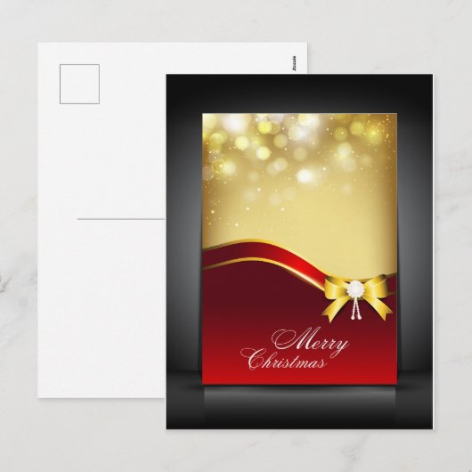 Elegant kerstBriefkaart Feestdagenkaart (Voorkant / Achterkant)