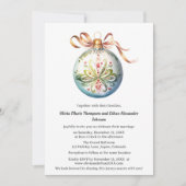 Elegant kerstbruiloft kaart (Voorkant)