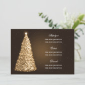 Elegant kerstbruiloft menu Gold (Staand voorkant)
