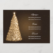 Elegant kerstbruiloft menu Gold (Voorkant)