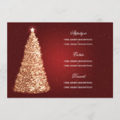 Elegant kerstbruiloft menu Gold Red (Voorkant)