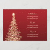 Elegant kerstbruiloft Menu Red Gold (Voorkant)