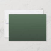Elegant kerstbruiloft RSVP Gold Green Kaartje (Achterkant)