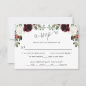 Elegant kerstbruiloft RSVP-kaart RSVP Kaartje (Voorkant)