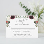 Elegant kerstbruiloft RSVP-kaart RSVP Kaartje (Staand voorkant)