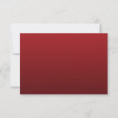 Elegant kerstbruiloft RSVP Red (Achterkant)