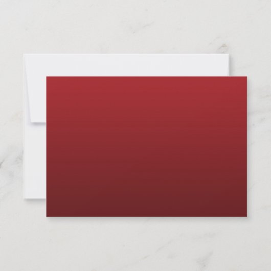 Elegant kerstbruiloft RSVP Red (Achterkant)
