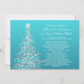 Elegant kerstbruiloft Turquoise Kaart (Voorkant)