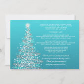 Elegant kerstbruiloft Turquoise Kaart (Achterkant)