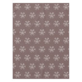 Elegant Kerstbruin Silver Snowflakes Patroon Tafelkleed (Voorkant)