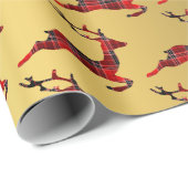 Elegant kerstbuffel met kalveren rendieren en goud cadeaupapier (Rol Hoek)