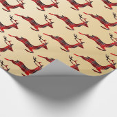 Elegant kerstbuffel met kalveren rendieren en goud cadeaupapier (Hoek)