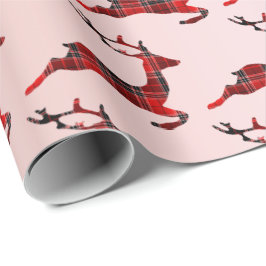 Elegant kerstbuffel Roos Gold Cadeaupapier