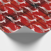 Elegant kerstbuffelpatroon Roos Gold Cadeaupapier (Hoek)