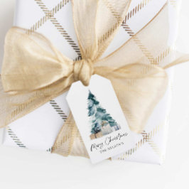 Elegant Kerstcadeau Favor Cadeaulabel