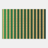 Elegant kerstcadeau Green Gold Pattern Gift Inpakpapier Vel (Voorkant 3)