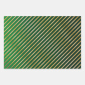 Elegant kerstcadeau Green Gold Pattern Gift Inpakpapier Vel (Voorkant)