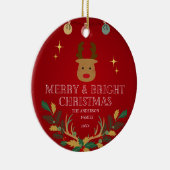 Elegant kerstcadeau keramisch ornament (Rechts)