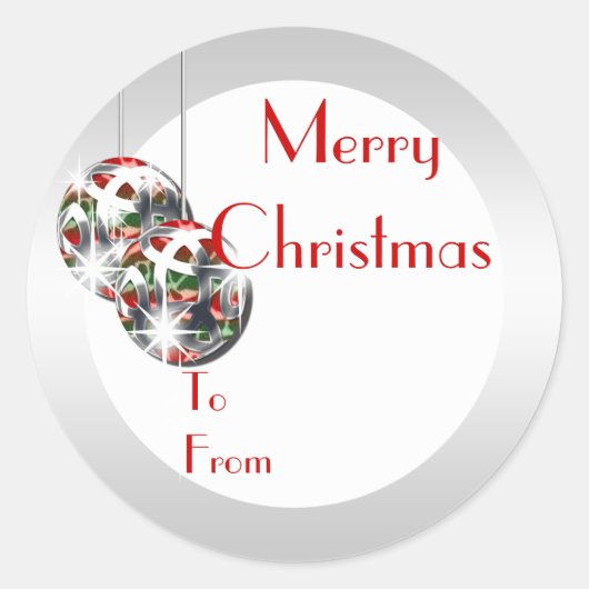 Elegant kerstcadeau label PERSONALISEREN (Voorkant)