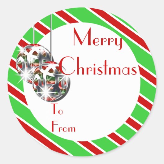 Elegant kerstcadeau label PERSONALISEREN (Voorkant)