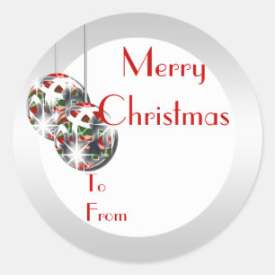 Elegant kerstcadeau label PERSONALIZE