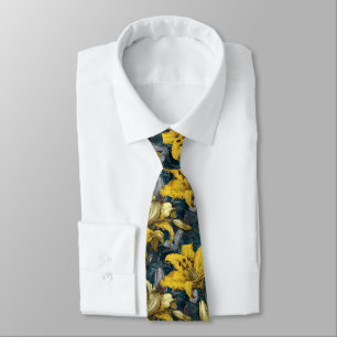 Elegant kerstcadeau voor vriend lelies bloem stropdas