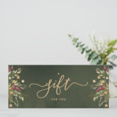 Elegant kerstcadeaubon (Staand voorkant)