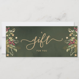 Elegant kerstcadeaubon