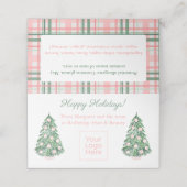 Elegant kerstcadeaubon voor cadeautas plaatskaartje (Buitenkant ongevouwen)