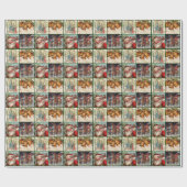 Elegant  kerstcadeaupapier cadeaupapier (Vlak)